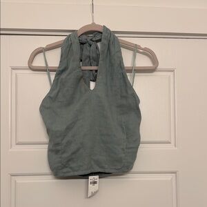 Abercrombie & Fitch Green Cut Out Backless Tank Top